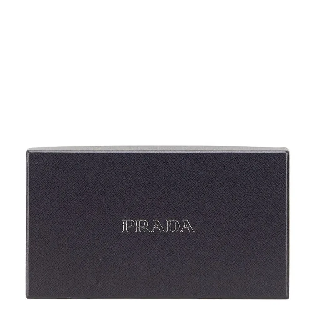 Prada Triangle Logo Plate Long Wallet